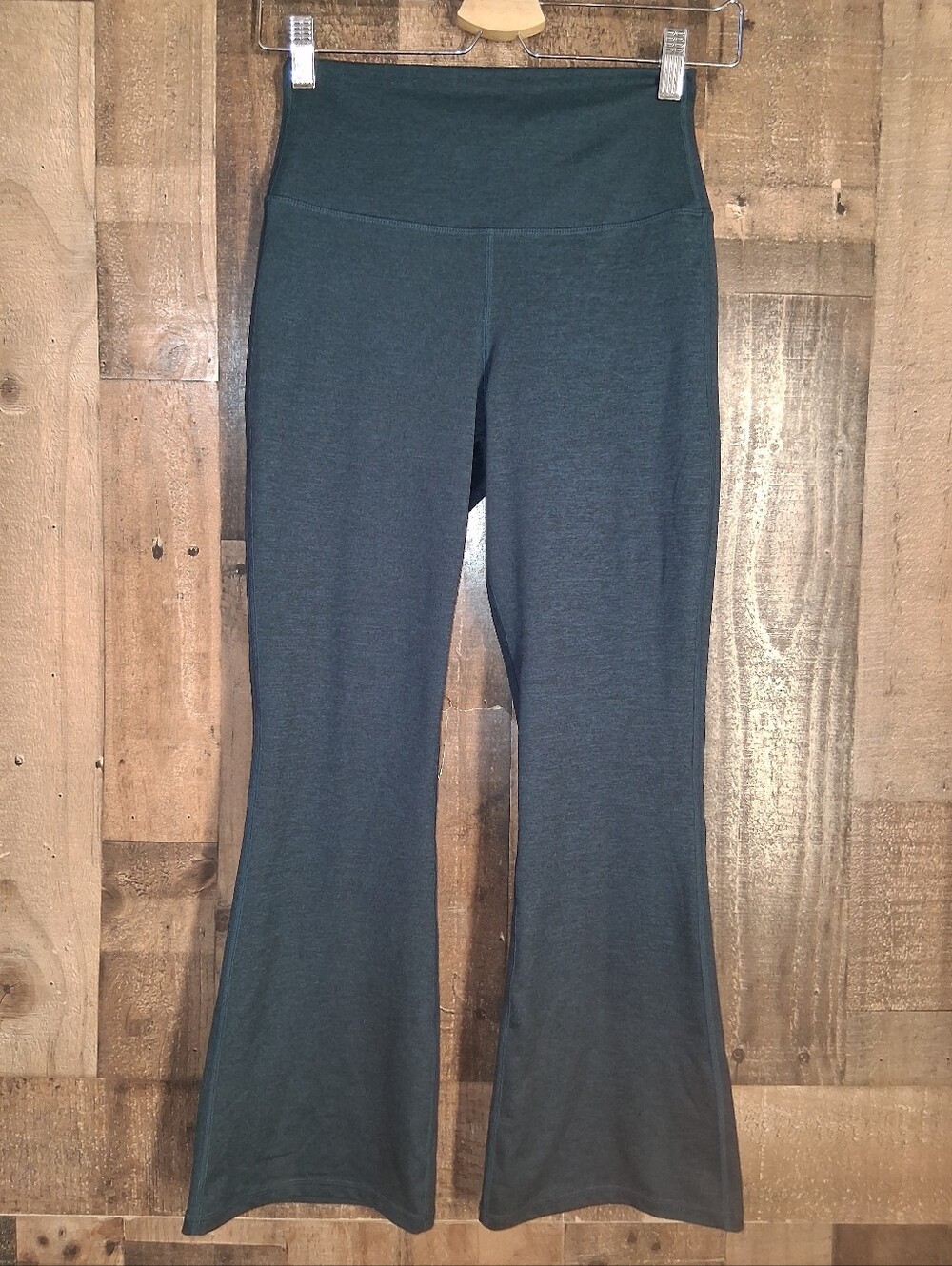 Quince Ultra-Soft Cropped Bootcut Pants Heathered Navy Leggings Flare Ankle
